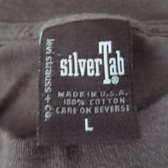 VTG Levi's SilverTab Gray Moon Space Satellite Graphic Long Sleeve Shirt L Skate - Picture 5 of 5